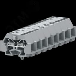 Клемма TB 2-2 с бок. подключ. с защелк. ножками, серая SUPU