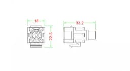 Вставка формата Keystone Jack с проходным адаптером RCA (красный) Hyperline KJ1-RCA/RD-D-WH
