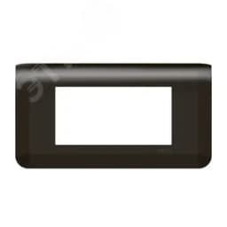 Рамка Mosaic 4 модуля - матовая черная