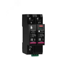 УЗИП СЕРИИ БЛИЦ-В-Т2 М 150/1+1 С класса испытаний II, In=20 кА, Imax(8/20) = 40 кА, Uc = 150 В AC