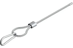 Трос УМС стальной с карабином и зажимом 2 мм L=2м TK-2-2-Z алюминиевый сплав Д16Т 1 шт
