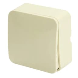 Выключатель открытой установки 1клавишный STEKKER 250В 10А IP20 серия София слоновая кость MSW101004 49470