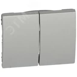 Лицевая панель Galea Life двойная Aluminium 771312 Legrand Euro