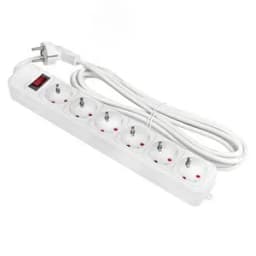 Сетевой фильтр 6*5м 13А/3,2кВт с выкл. c/з ПВС 3х1,0 Блокбастер XL EKF