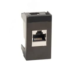 Розетка RJ-45 категория 6A Viva 1 модуль черная