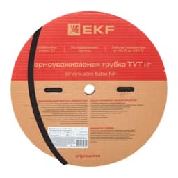 Термоусаживаемая трубка ТУТ нг 25/12,5 черная рулон EKF PROxima