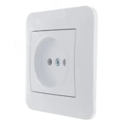 KARINA Розетка б/з керамика белая (10шт/120шт)