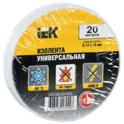 Изолента ПВХ белая 15мм 20м UIZ-13-10-K01 IEK