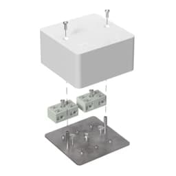 Коробка огнестойкая разветвительная для кабель-канала 40-0460-FR6.0-4-4-Р Е15-Е60 RAL9003 85х85х45 (44 шт/кор) Промрукав