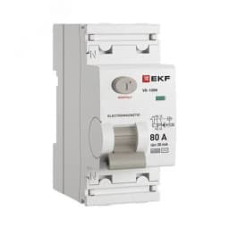 Выключатель дифференциального тока ВД-100N 2P 80А 30мА AC эл-мех 6кА PROXIMA