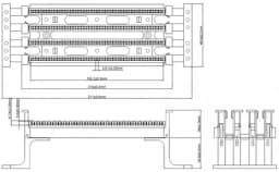 100 парный 110 блок на подставке (без модулей) Hyperline 110C-WL-100P