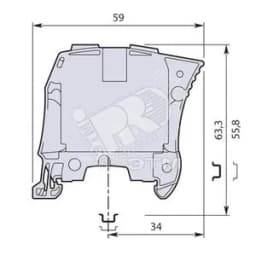 Клемма винтовая 50мм.кв. синяя ZS50 TE Connectivity ОУЭО