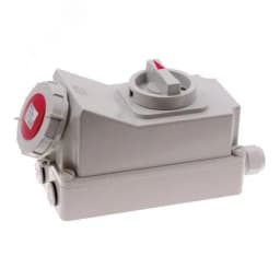 Розетка настенная с выключателем и механической блокировкой 16A/400V/3P+N+E/IP67