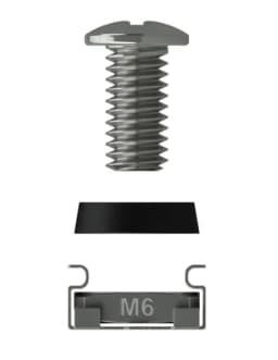 Крепёжный набор винт М6*16, гайка М6, пластиковая шайба М6 для 19'' оборудования (упаковка 50 шт) SYSMATRIX SN 0020.000