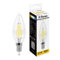 Лампа светодиодная Feron LB73 Свеча E14 9W 2700K 25956