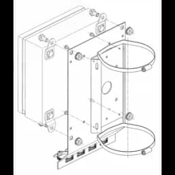 Кронштейн для крепления на опору коробок монтажных КМ и блоков питания БПУ и БПГ