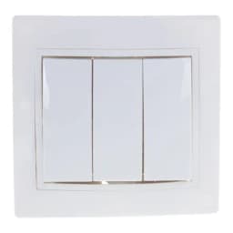 Выключатель 3-кл. СП Кварта 10А IP20 ВС10-3-0-КБ бел. IEK EVK30-K01-10-DM