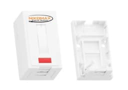 Корпус настенной розетки 1 порт NIKOMAX (NMC-MB1P-ST-WT)