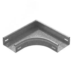 Угол плоский плавный универсальный 90 град. к лотку 400х200, толщина 1,0 мм, Сендзимир цинк