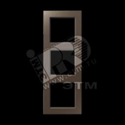 Рамка 3-я для горизонтальной/вертикальной установки Серия- ACreation Материал- дуропласт Цвет- мокко