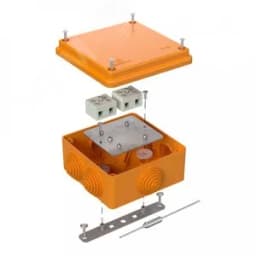 Коробка огнестойкая для о/п 40-0300-FR6.0-4-П Е15-Е120 с термопредохранителем 100х100х50 RAL2004 Промрукав (17 шт/уп)