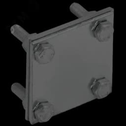 Зажим крестообразный с разделителем полоса-полоса 40мм оцинкованная сталь TD IEK