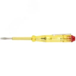 Отвертка индикаторная, желтая ручка 100 - 500 В, 140 мм