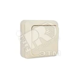 Олимп Выключатель одноклавишный бежевый наружный