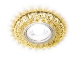 Встраиваемый точечный светильник MR16 с LED подсветкой Ambrella Light S310 CHW