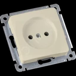 MASTER Розетка одноместная скрытой установки, в рамку, слоновая кость