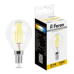 Лампа светодиодная Feron LB515 Шарик E14 15W 2700K 38249