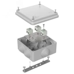 Коробка огнестойкая для о/п двухкомпонентная 60-0300-FR2.5-4 Е15-Е120 RAL9005 100х100х50 (14 шт/кор)