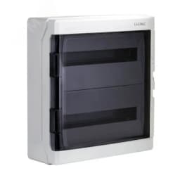 Щит настенный с дверцей 36 модулей IP65 серый с клеммным блоком 63А DKC