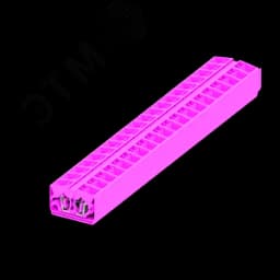 Клемма TB 2-2 промежут. фронт. подключение, сечение 2,5 мм. кв., розовый.