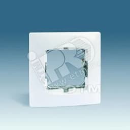 Рамка с суппортом на 1 широкий или 2 узких модуля без лапок дюропласт 85х85мм слоновая кость Simon