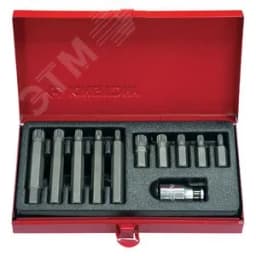 Набор вставок (бит) 10 мм, SPLINE, М5-М12, 11 предметов 1011MQ King Tony