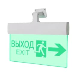 Табло Элтех-сервис М-12-УЛЬТРА ВЫХОД/EXIT, Человек в дверь стрелка вправо (пиктограмма) (универс. крепл.)