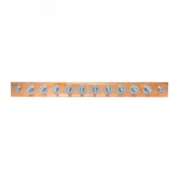 Главная заземляющая шина с изоляторами на 10 подключений ГЗШ-10 Сu EKF