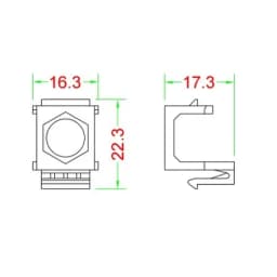 Вставка формата Keystone Jack для коаксиальных разъемов Hyperline KJ1-COAX-WH