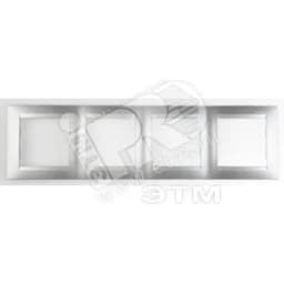 Рамка на 4 поста алюминий Simon