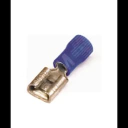Наконечник плоский РпИм 2.5-5-0.8 синий QUADRO (100шт) с изолированным фланцем (розетка) DKC