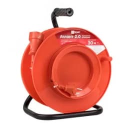 Удлинитель на катушке "Атлант 2.0" 1 гнездо 40м без заземления ПВС 2*0,75 6А/1,3кВт PROxima EKF