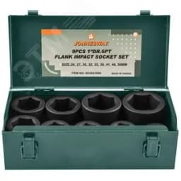 Набор головок торцевых ударных 1"DR, 24-50 мм, 9 предметов
