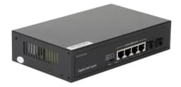 Коммутатор NIKOMAX, неуправляемый, 4 PoE (802.3af/at/BT) порта 10/100/1000Мбит/с (1 порт до 60Вт, 3-4 порт до 250м cat6), 2 SFP порта 1000Мбит/с, 120Вт GL-SW-G005-04P(BT)