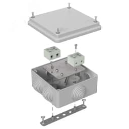 Коробка огнестойкая разветвительная для о/п двухкомпонентная 60-0300-FR6.0-4-4-Р Е15-Е60 RAL9005 100х100х50 (14 шт/кор)