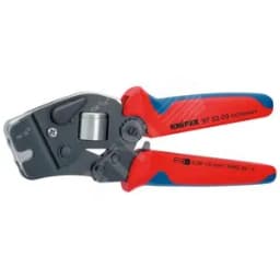 Пресс-клещи для контактных гильз квадратный обжим 1 гнездо гильзы контактные 008-10+16мм (AWG 28-5) двойные концевые гильзы до 2х6мм (2хAWG 8) L=190мм черные двухкомпонентные рукоятки