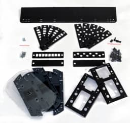 Бокс оптический универсальный 19" выдвижной Hyperline FO-19V-2U-6xSLT-W130H30-48UN-BK