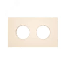 Рамка 2 поста, скрытый монтаж, Шедель Бриз, пластик, цвет Песочное золото матовый Бирони