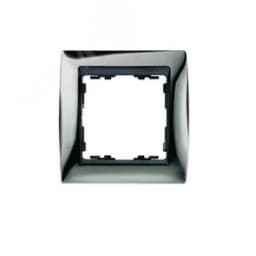 Рамка на 2 поста, S82, вороненая сталь - графит