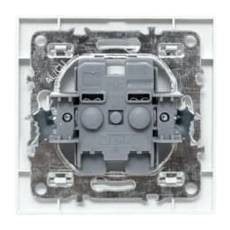 Розетка 1-м СП Минск 10А IP20 без заземл. защ. шторки бел. Basic EKF ERR10-022-100